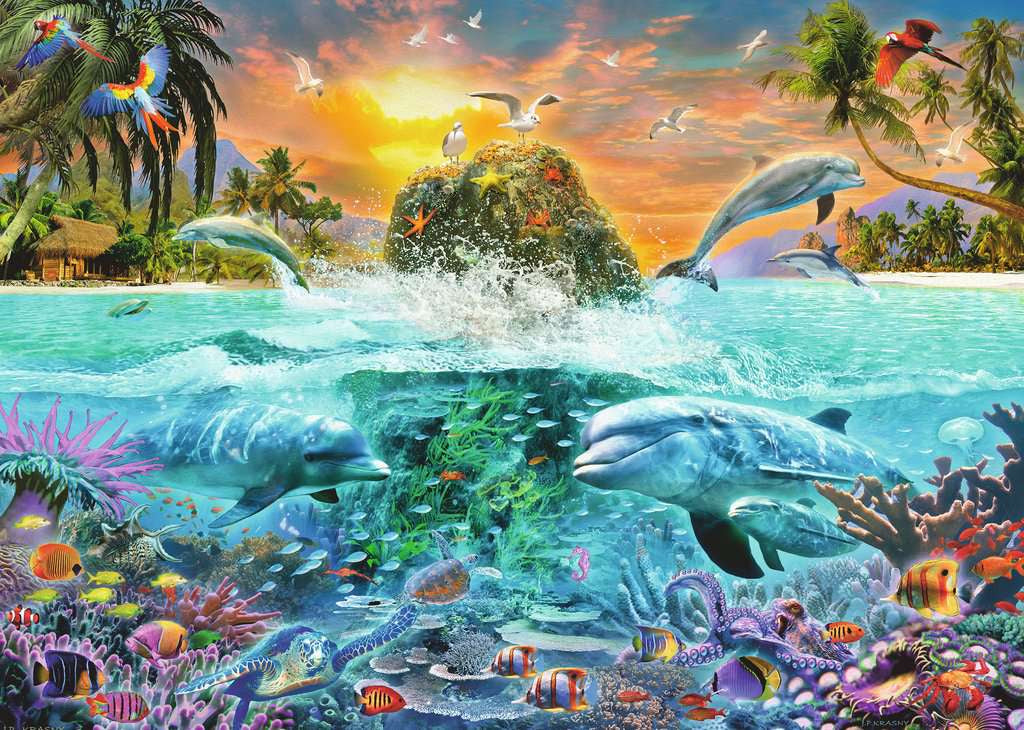 Ravensburger Underwater Island 1000 Piece Jigsaw Puzzle