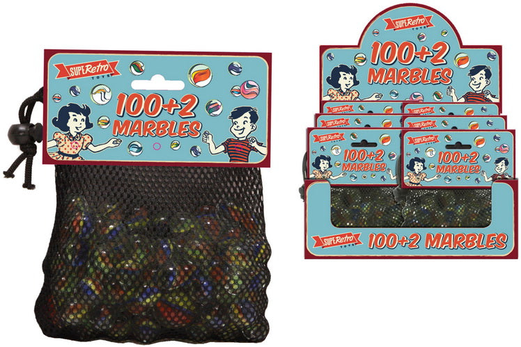 Retro Marbles 100 + 2 In A Bag