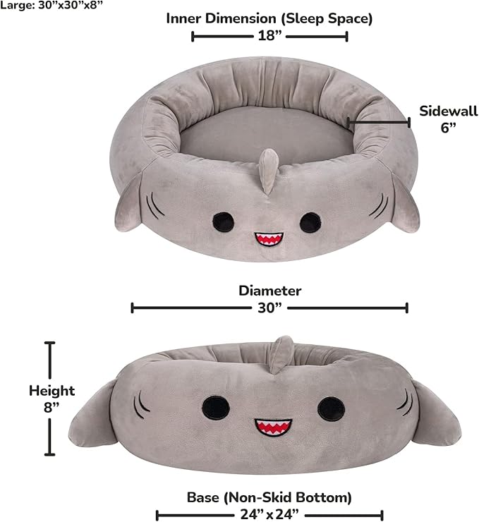 Squishmallows Shark Bed 30"