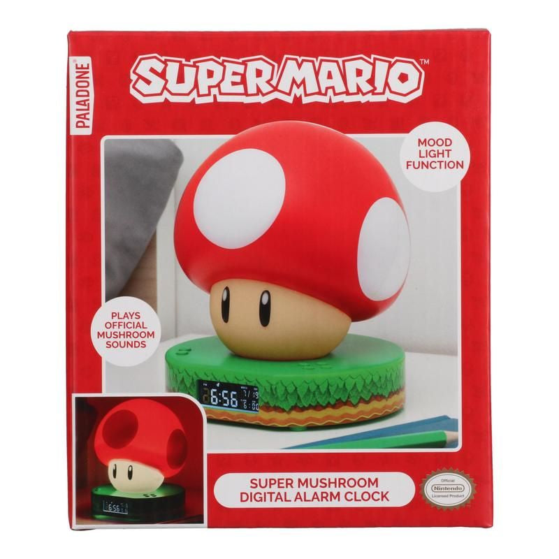 Super Mario Mushroom Light Up Digital Alarm Clock