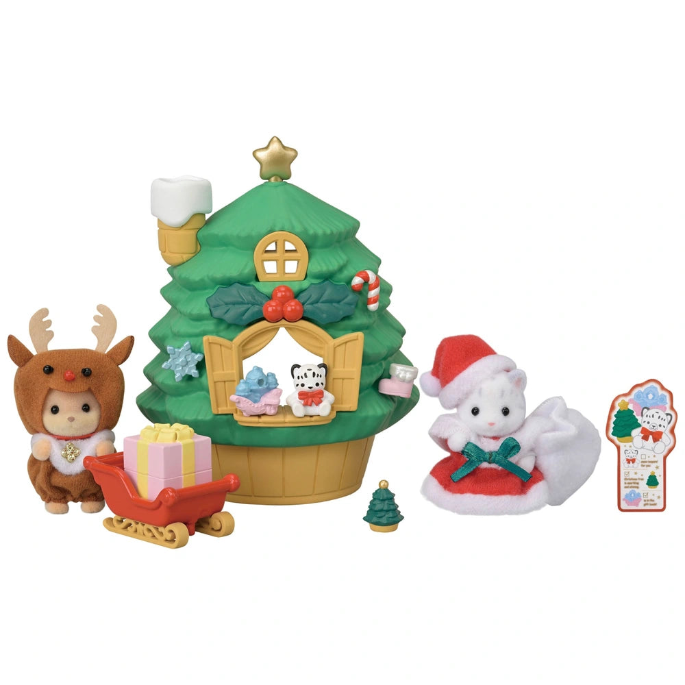 Sylvanian Families Baby's Santa Christmas Treehouse