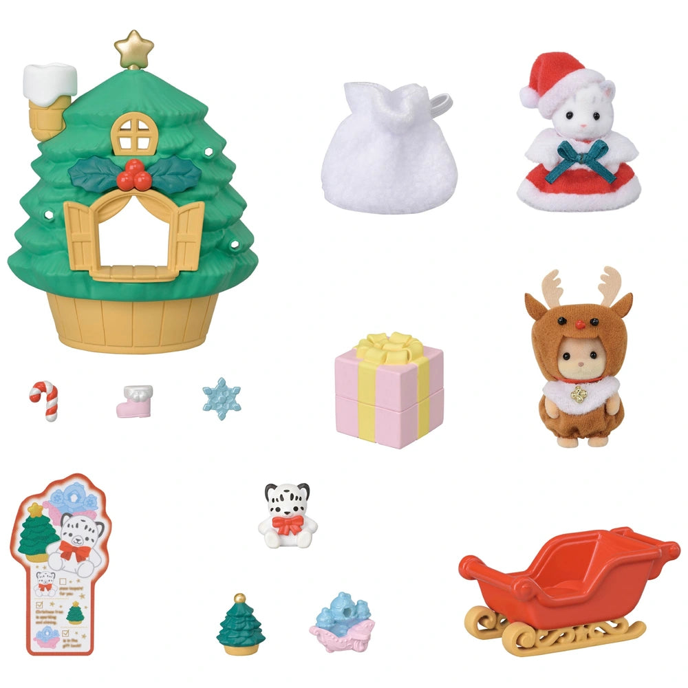 Sylvanian Families Baby's Santa Christmas Treehouse