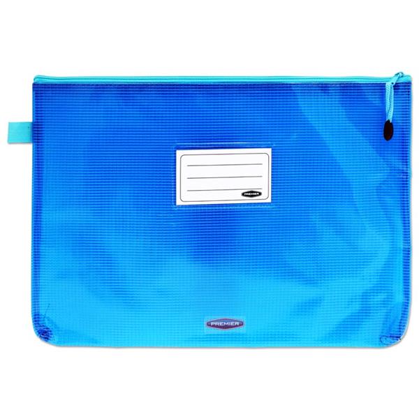 A4+ Bluebird Blue Extra Durable Mesh Zip Wallet