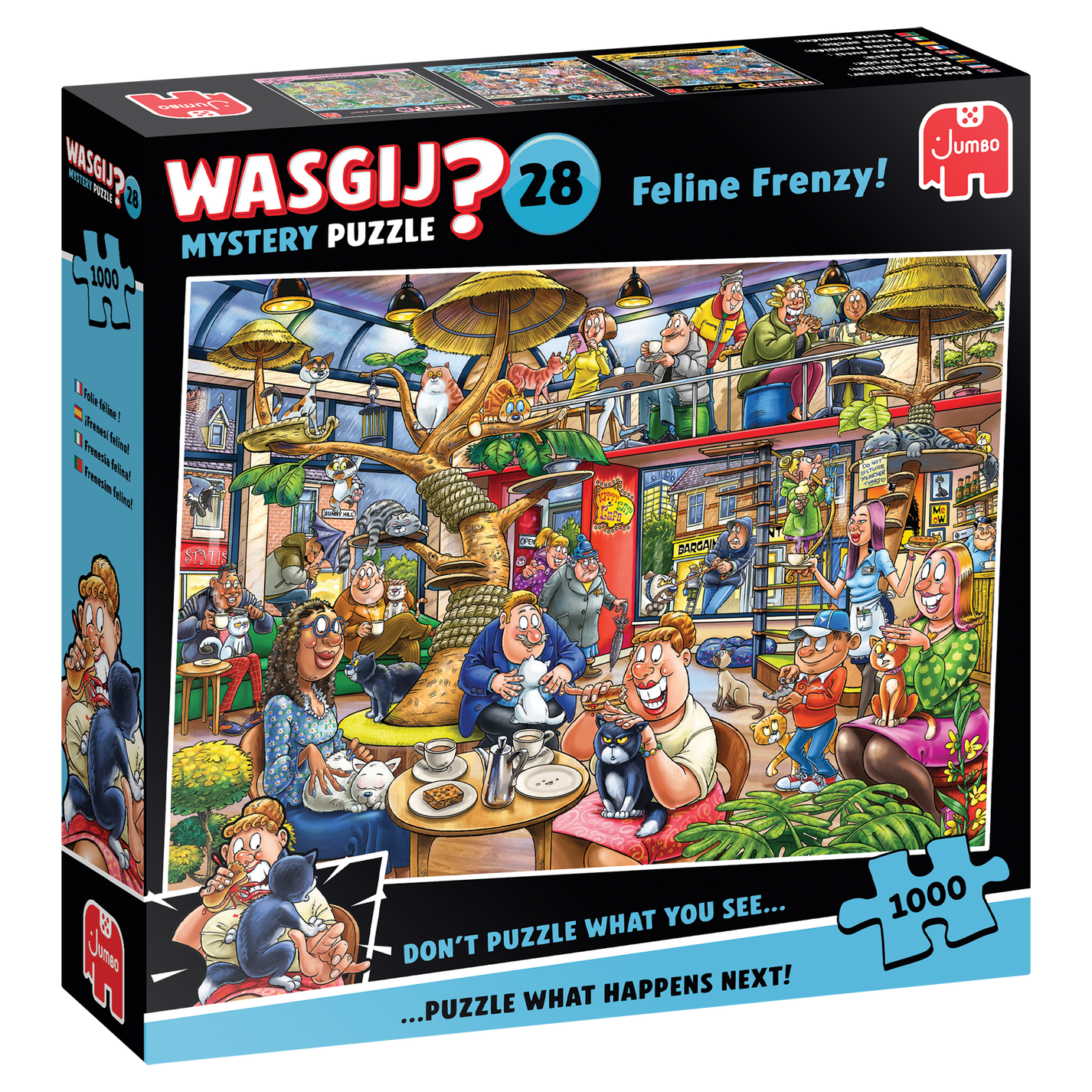 Wasjig Mystery Feline Frenzy 1000 Piece Jigsaw Puzzle