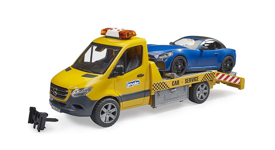 Bruder MB Sprinter car transporter with light & sound module and roadster
