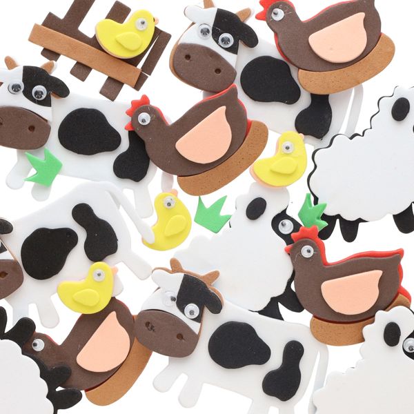 Crafty Bitz Squishy Foam Stickers - On The Farm