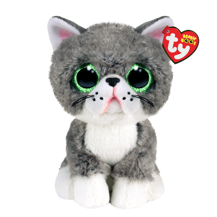 TY Fergus Grey Cat Beanie Boo