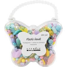 Plastic Beads in Butterfly Tub