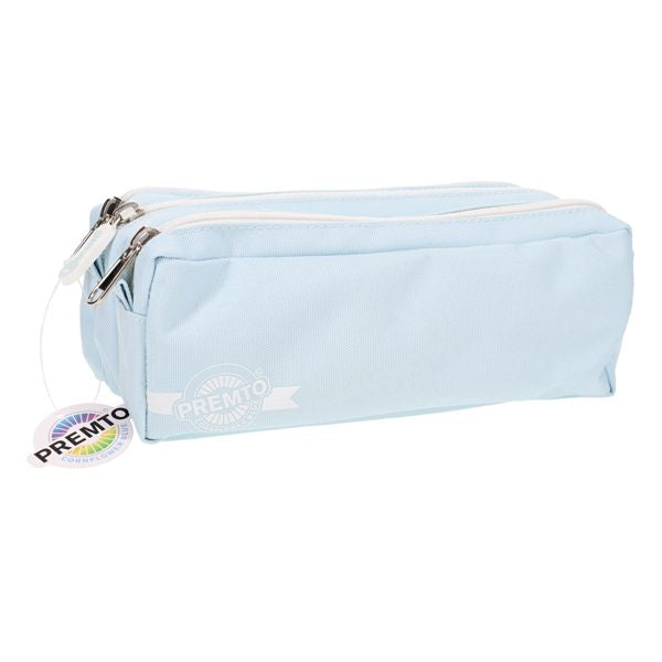 Premto Pastel 3 Pocket Pencil Case Cornflower Blue