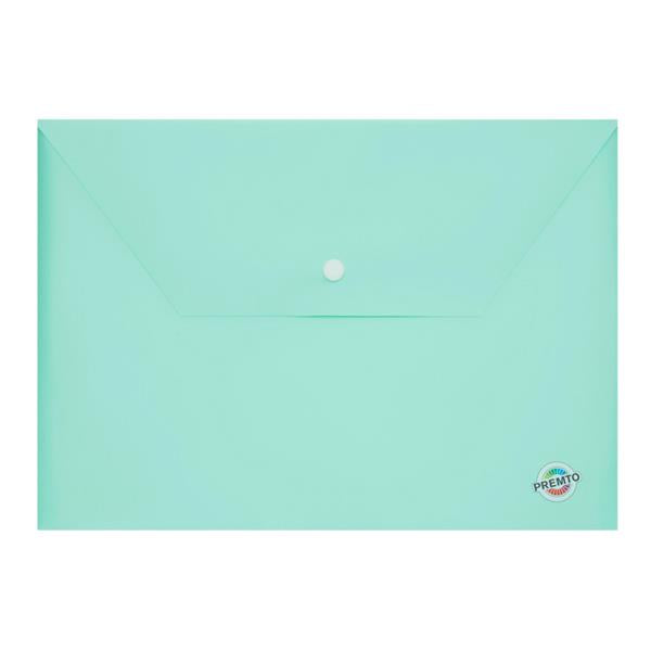 Premto Pastel A4 Button Wallet Mint Magic