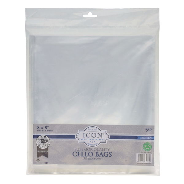 8x8 Cello Bags 50Pk