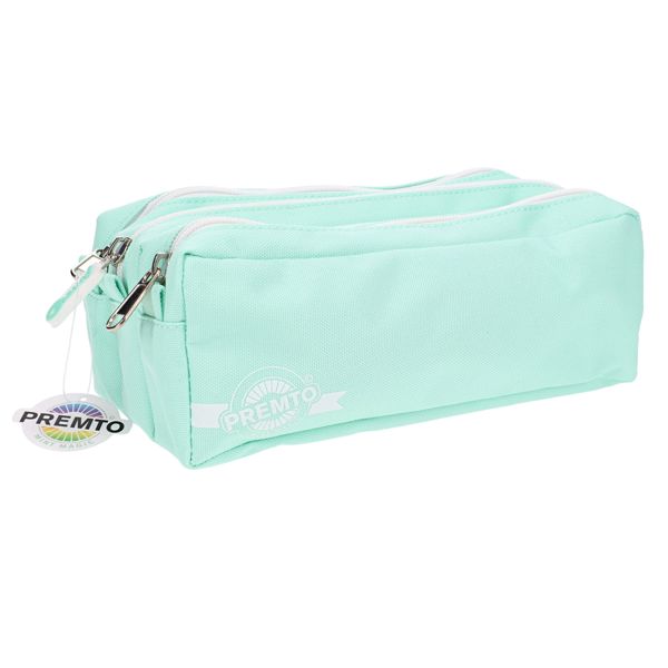 Premto Pastel 3 Pocket Pencil Case Mint Magic