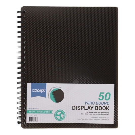 Display Book 50 Pocket A4 Wire