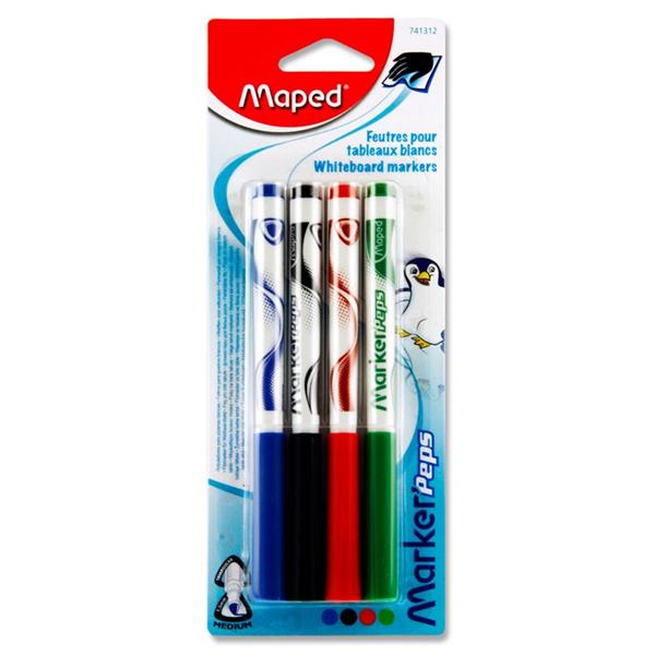 4pk Maped Whiteboard Markers