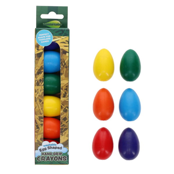 Egg Shaped Crayons 6pk