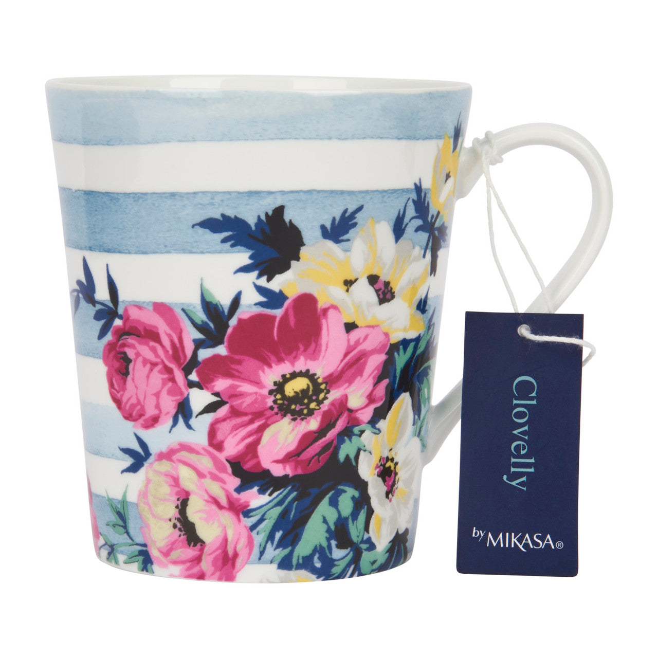 Mikasa Clovelly Porcelain 330ml Nautical Striple Conical Mug