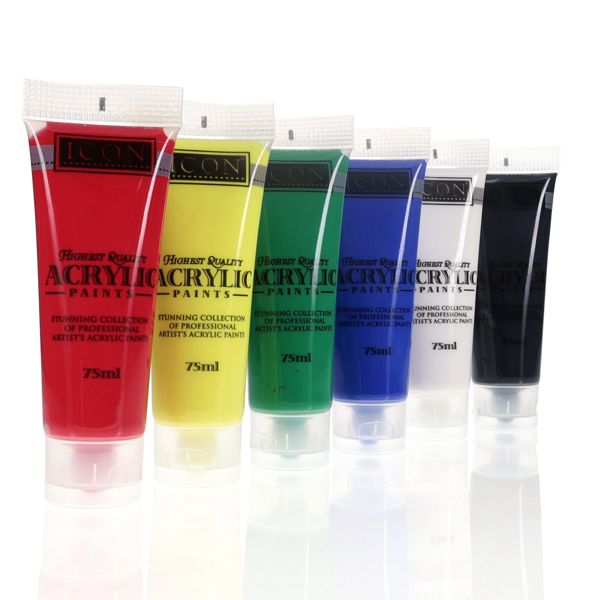 Icon Acrylic Paints Brights 6x75ml