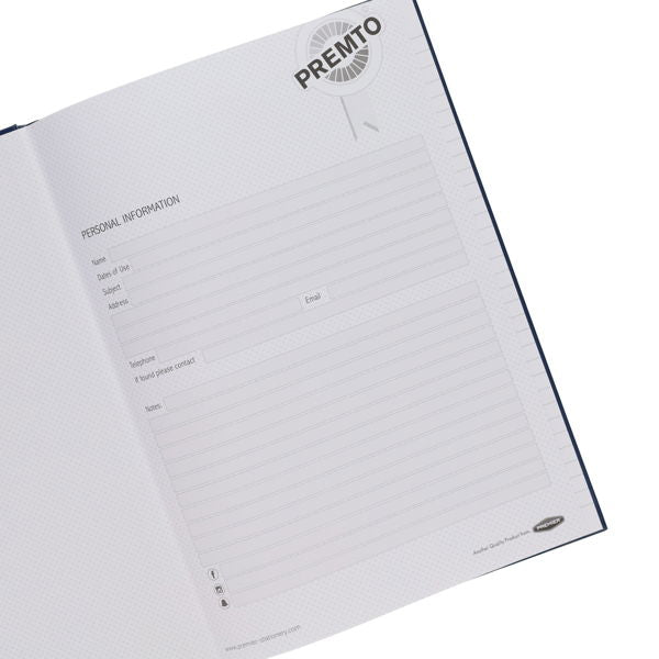 Premtone A4 160pg Hardcover Notebook Admiral Blue