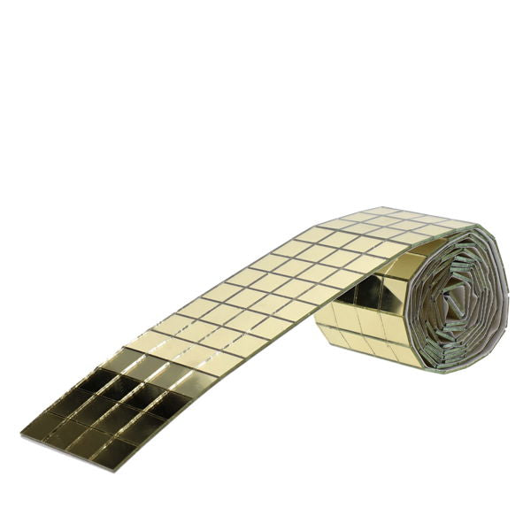 Mirror Mosaic Self Adhesive Roll Gold 10mm