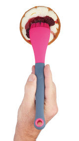 Colourworks Brights Pink Silicone-Headed Angled Pastry / Basting Brush