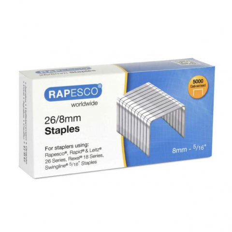 Rapesco Staples 26/8mm 5000PK