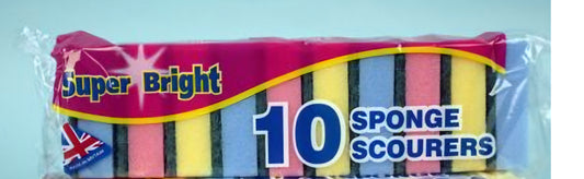 10 Super Bright Sponge Scourers