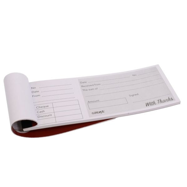 Concept 3x8 Cash Receipt Book 40pg