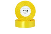 Satin Ribbon 6mm Yellow 22m