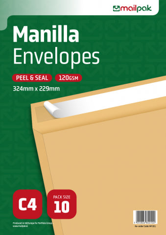C4 10pk Manilla Peel & Seal