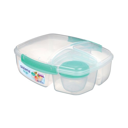 Sistema 3 Split Lunch Box with Yoghurt Pot 2L