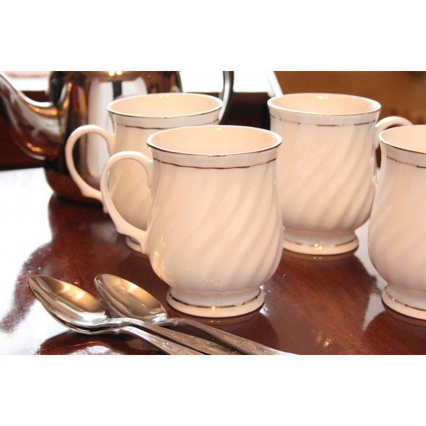 Mug White & Gold China
