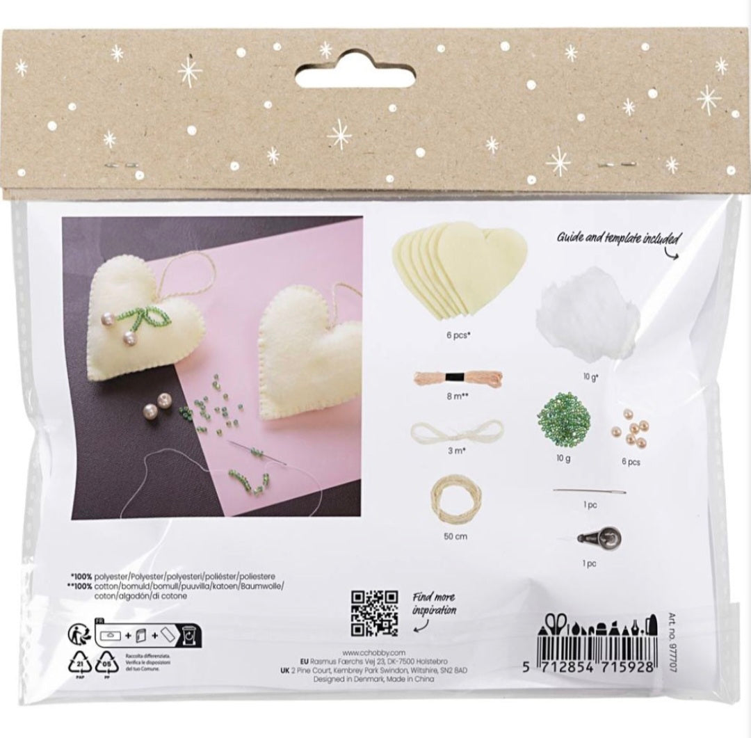 Mini Craft Kit Sewing Hearts