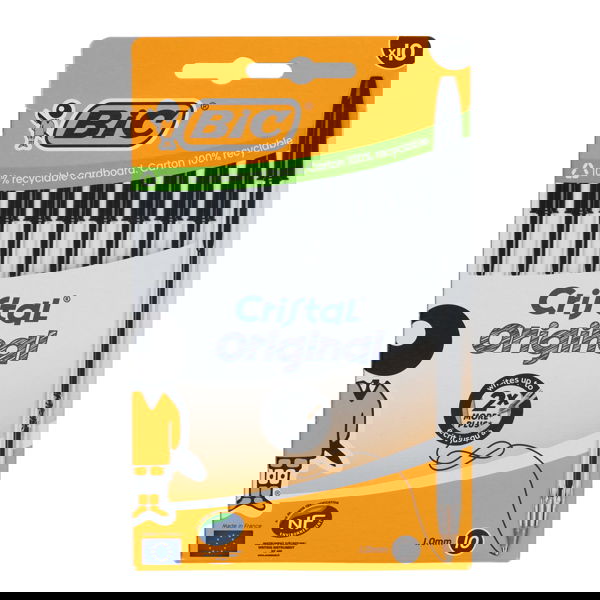 Bic 10 Black Cristal Original