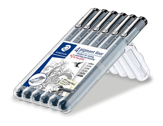 Staedtler Pigment Liner Wallet 5+1 FREE
