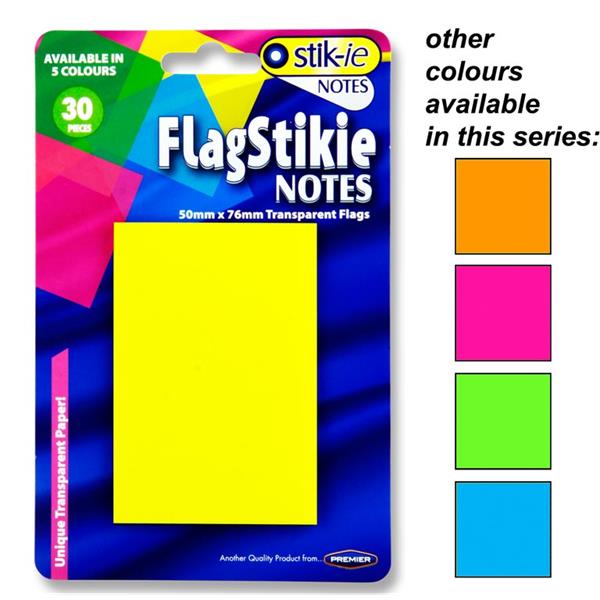 STIKIE FLAG TRANSPARENT NOTE
