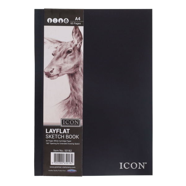 A4 Lay Flat Sketch Book 105gsm