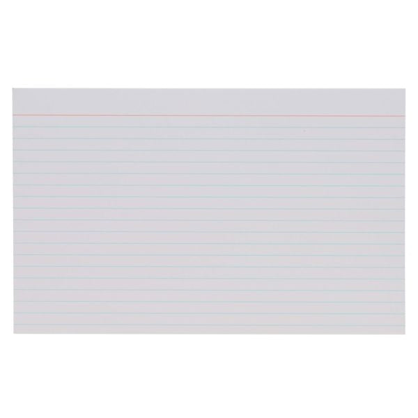 Record Cards 127x202mm White Lined