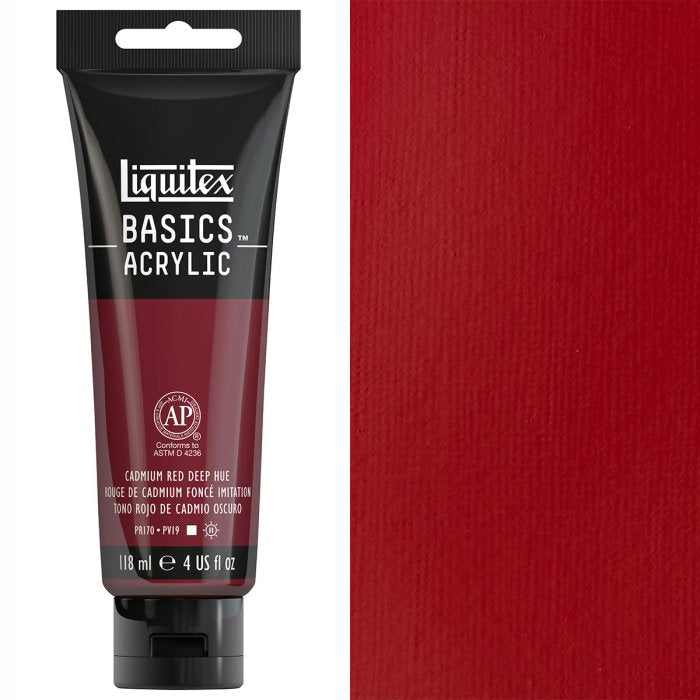 Liquitex Basics Acrylic 118Ml Cadmium Red Deep Hue