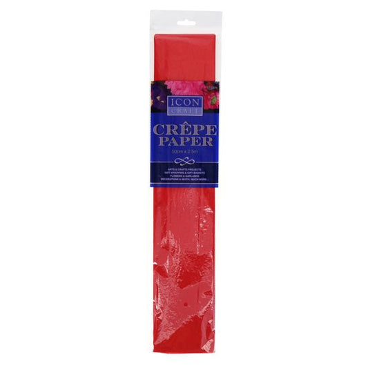 Icon Crepe Paper Scarlet Red