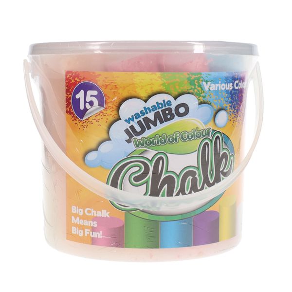 World of Colour
Bucket 15 Jumbo Sidewalk Chalk Coloured