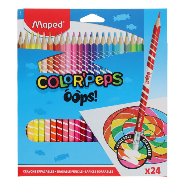 Maped 24pk Color'peps Erasable Colouring Pencils