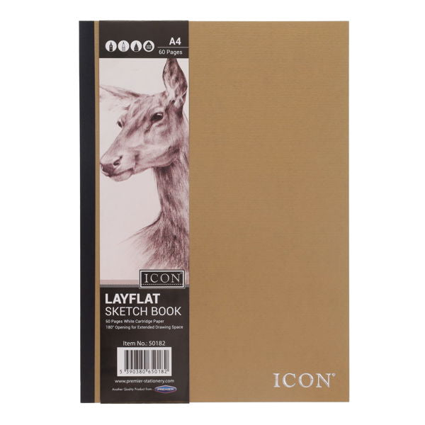 A4 Lay Flat Sketch Book 105gsm