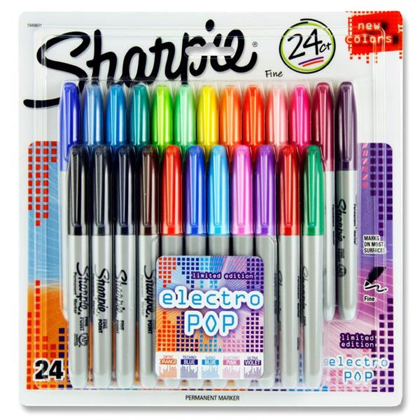 Sharpie 24 pk Electro Pop Fine Markers