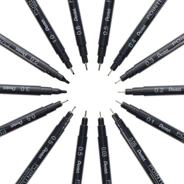 Pentel Point Liner 0.2 Black