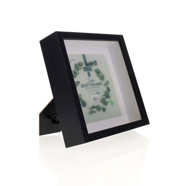 16x16cm Deep Box Photo Frame Black