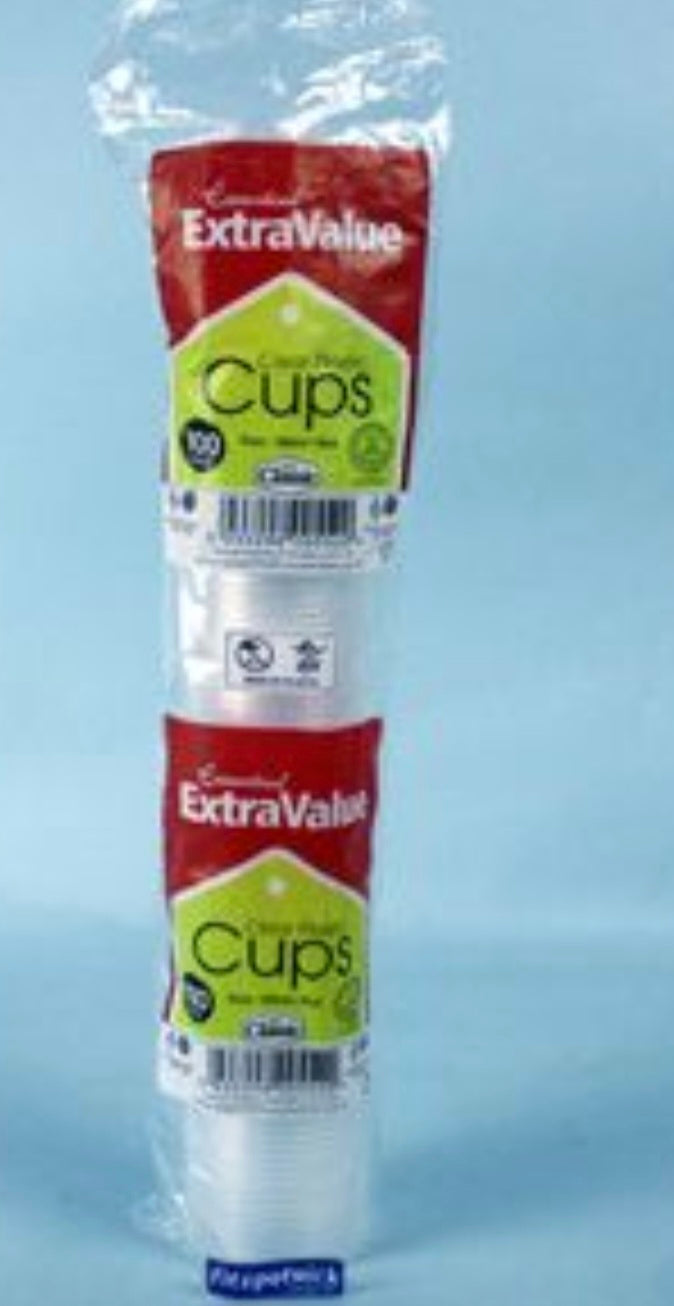 100pk Clear Plastic Cups