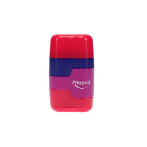 Duo Connect Twin Hole Sharpener & Eraser - 3 Asst