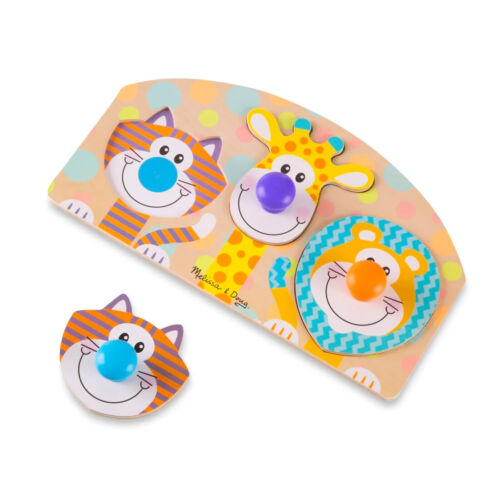 Melissa & Doug Large Wooden Peg Puzzle Safari