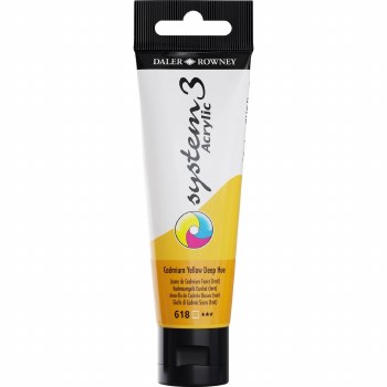 Daler Rowney System 3 59ml Cadmium Yellow Deep