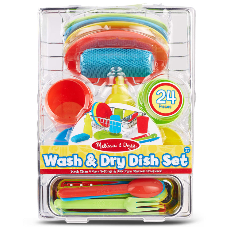 Melissa & Doug Wash & Dry Dish Set